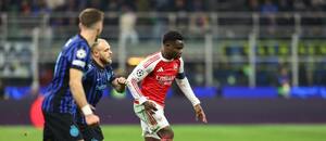 Bukayo Saka (Arsenal) během zápasu proti Interu