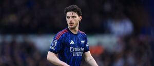 Declan Rice během výhry Arsenalu na hřišti Leedsu