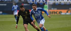 Danijel Šturm během utkání Olomouce s Hradcem Králové