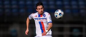 Brněnský obránce Daniel Kosek v utkání Atlantic Cupu 2026