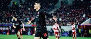 Patrik Schick se v minulém zápase proti Olympiakosu postaral o oba góly Leverkusenu