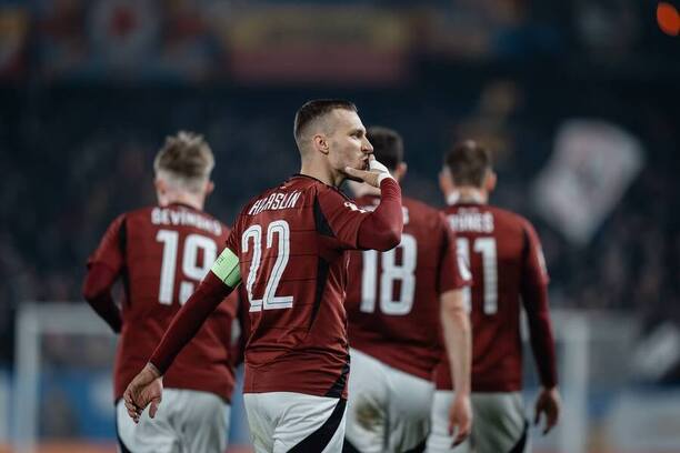 Radost kapitána Sparty Lukáše Haraslína v&nbsp;utkání proti Baníku