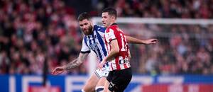 Duje Ćaleta-Car a Gorka Guruzeta během semifinále Copa del Rey