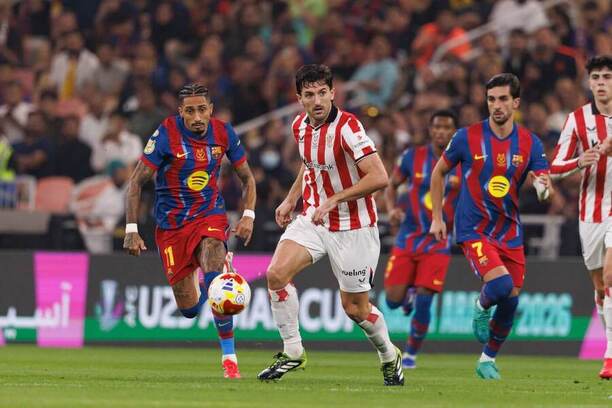 Barcelona porazila v&nbsp;semifinále superpoháru Bilbao jasně 5:0