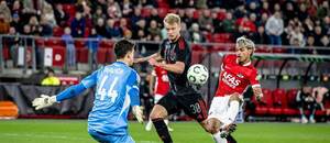 Sparťané Jakub Surovčík a Jaroslav Zelený během prohry v Alkmaaru