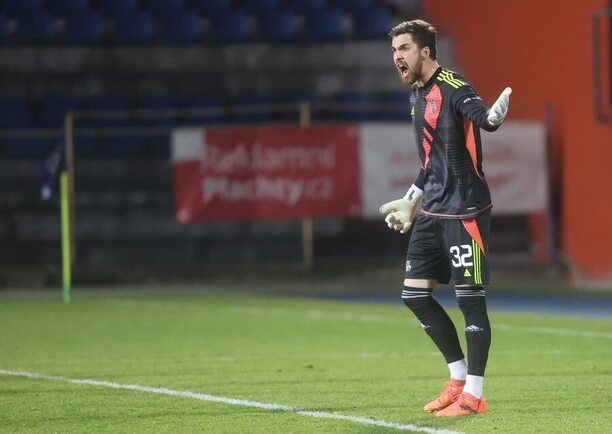 Brankář Jihlavy Pavel Soukup během prohry s&nbsp;Chrudimí