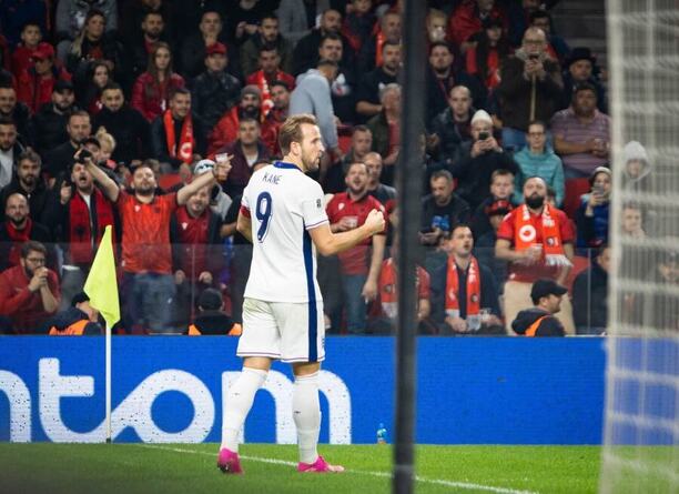Harry Kane během listopadového utkání s&nbsp;Albánií
