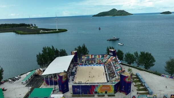 Stadion pro plážový fotbal na Seychelách