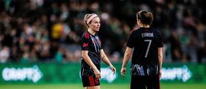 Franny Černá a Antonie Stárová během prohry Sparty s Hammarby