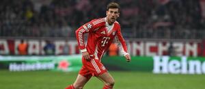 Leon Goretzka, záložník Bayernu Mnichov, v utkání osmifinále Ligy mistrů proti Atalantě