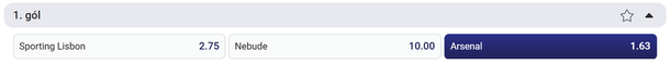 Tip na výsledek zápasu Sporting vs. Arsenal