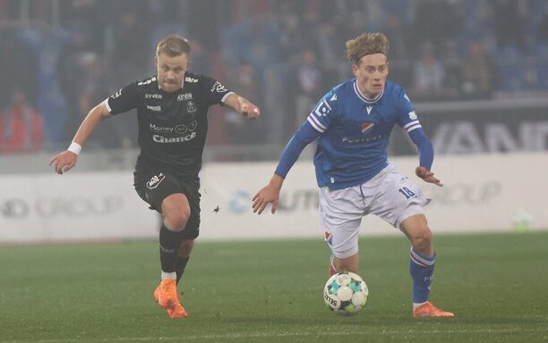 Na fotce Filip Zorvan, záložník Jablonec (vlevo), a&nbsp;ostravský záložník David Planka