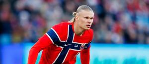 Útočník Erling Haaland v dresu norské fotbalové reprezentace