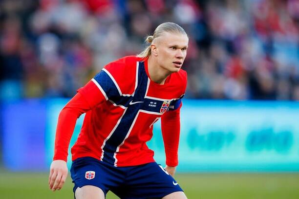 Útočník Erling Haaland v dresu norské fotbalové reprezentace