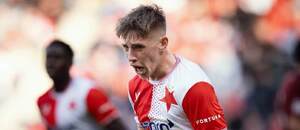 Eliáš Piták, obránce Slavie B, slaví gól