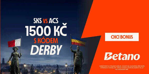 Betano promo kód DERBY a&nbsp;bonus 1&nbsp;900&nbsp;Kč