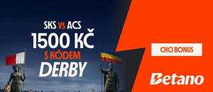 Betano promo kód DERBY a bonus 1 900 Kč