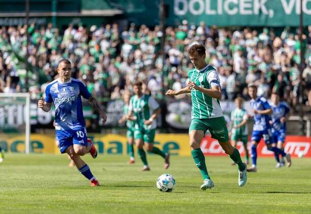 Václav Sejk a Lukáš Hůlka během utkání Bohemians s Olomoucí