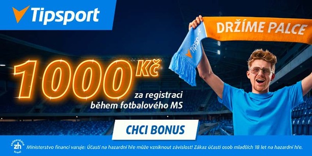Získej bonus 1000&nbsp;korun u&nbsp;Tipsportu