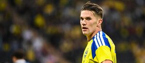 Victor Gyökeres v utkání proti Řecku
