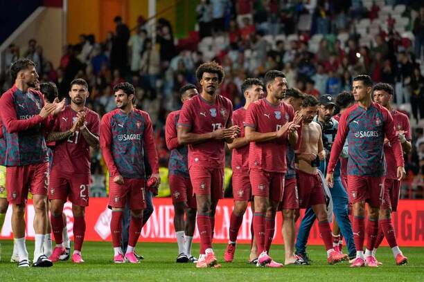 Fotbalisté Portugalska v&nbsp;zápase proti Nigérii
