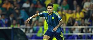 Luis Díaz během výhry Kolumbie nad Uzbekistánem