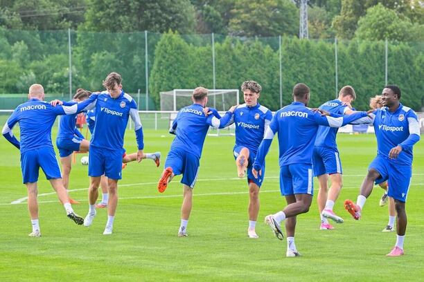 Fotbalisté Plzně během tréninku