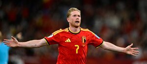 Belgičan Kevin De Bruyne slaví gól do sítě Nového Zélandu