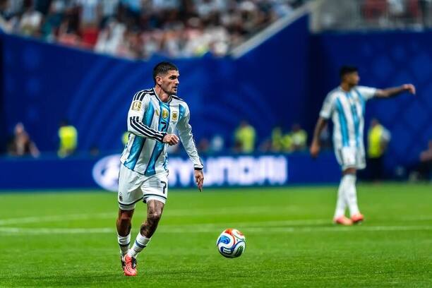 Rodrigo de Paul během utkání Argentiny s&nbsp;Egyptem