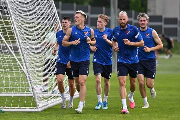 Hráči Baníku během letní přípravy 2026. Zleva na fotce David Buchta, Jiří Boula, David Planka, Václav Jurečka a&nbsp;Karel Pojezný