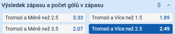 Tip na výsledek zápasu Tromso vs. Hradec