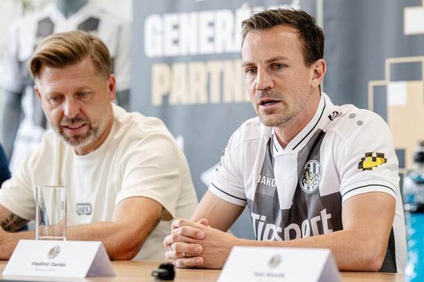 Trenér David Horejš a&nbsp;kapitán Vladimír Darida z&nbsp;Hradce Králové