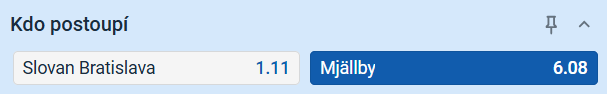 Tip na výsledek zápasu Slovan vs. Mjällby