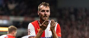 Tomáš Chorý slaví gól při remíze Slavie s Bohemians