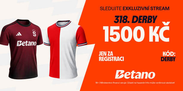 Sledujte derby Sparta vs. Slavia u&nbsp;Betana