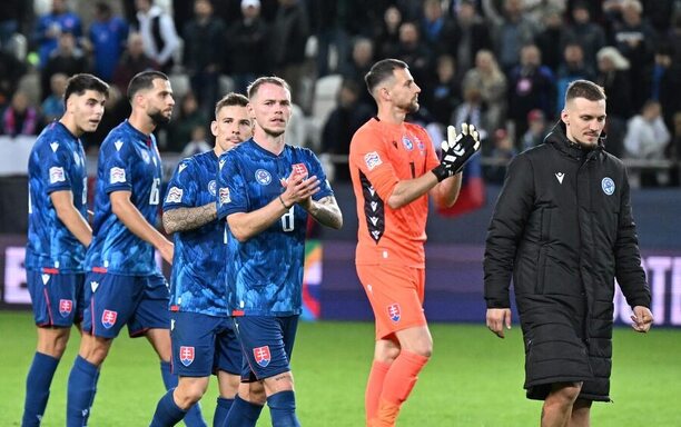Slovenští fotbalisté se radují z&nbsp;těsné výhry nad Kazachstánem