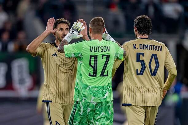 Hráči Levski Sofia po zápase Evropské ligy s&nbsp;Nijmegenem